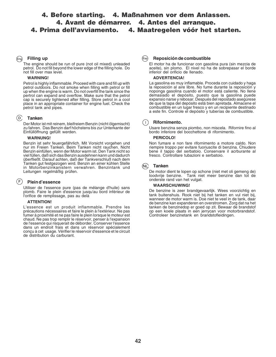 Electrolux PM1850SBH User Manual | Page 42 / 76