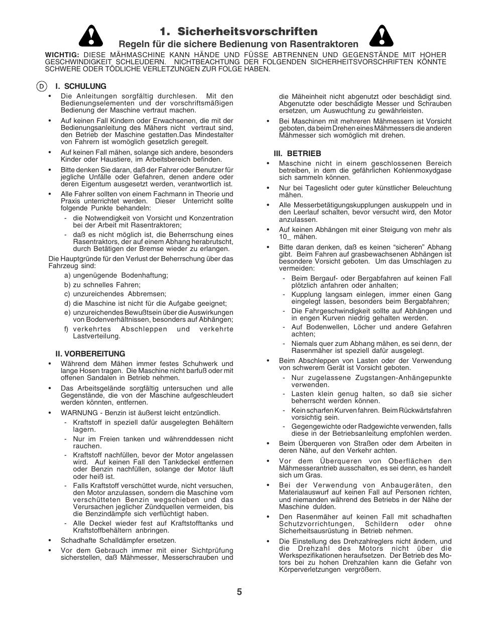 Sicherheitsvorschriften | Electrolux PM1850SBH User Manual | Page 5 / 76