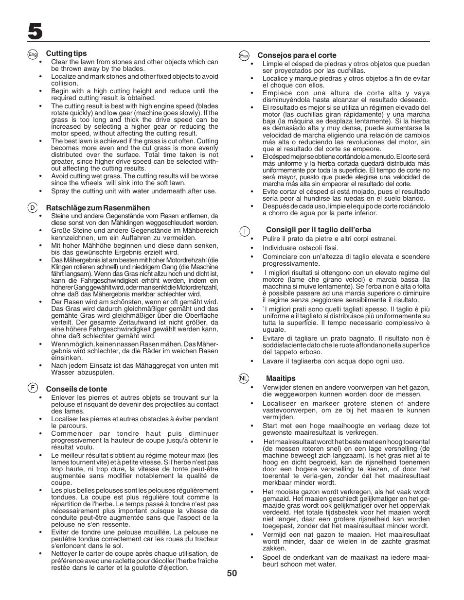 Electrolux PM1850SBH User Manual | Page 50 / 76