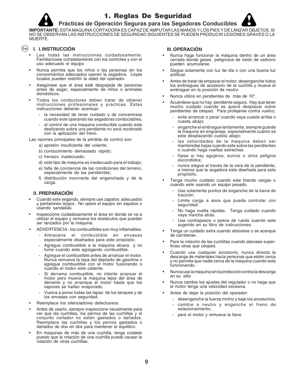 Reglas de seguridad | Electrolux PM1850SBH User Manual | Page 9 / 76