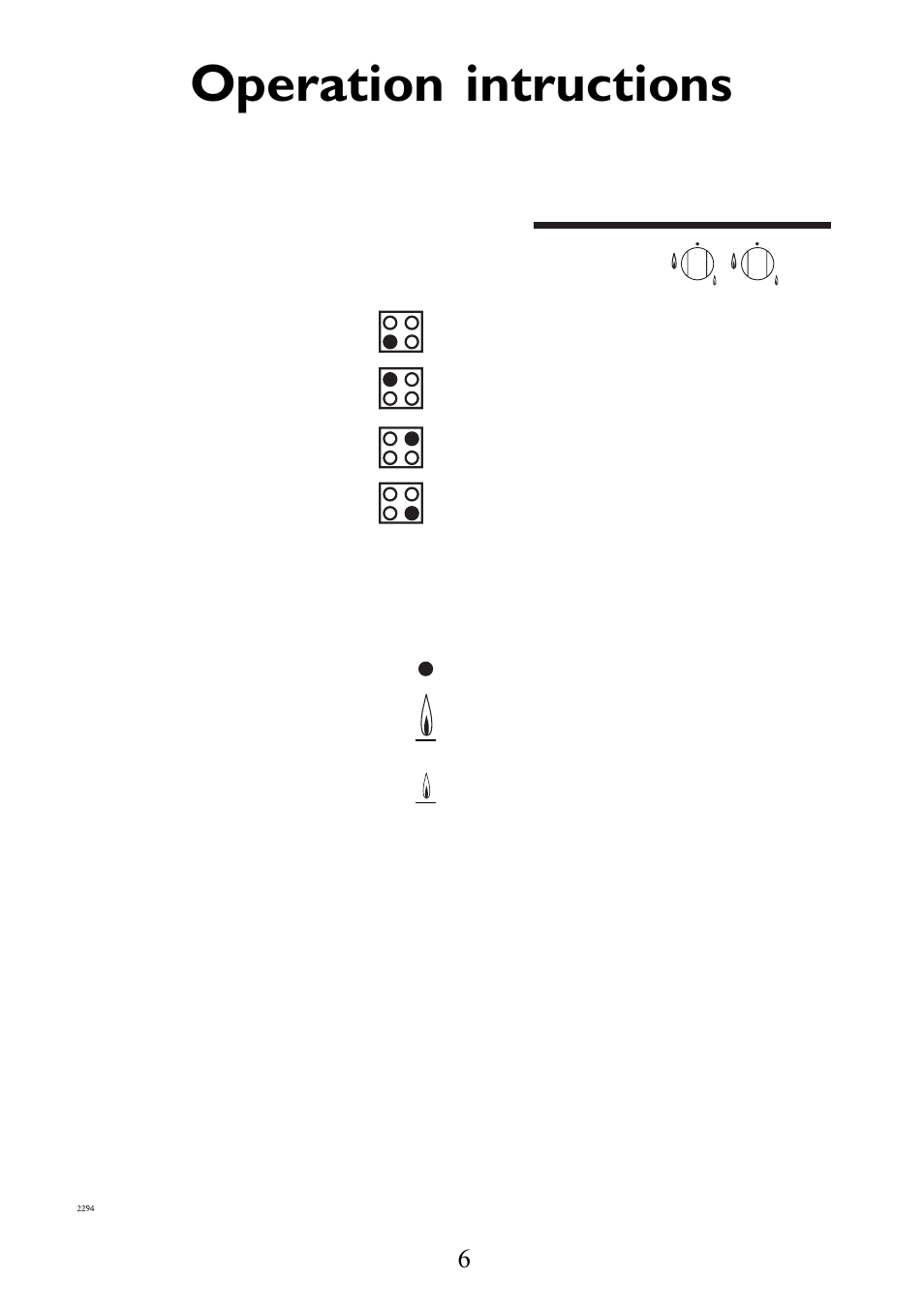 Operation intructions | Electrolux 6561 G-m GB User Manual | Page 6 / 28