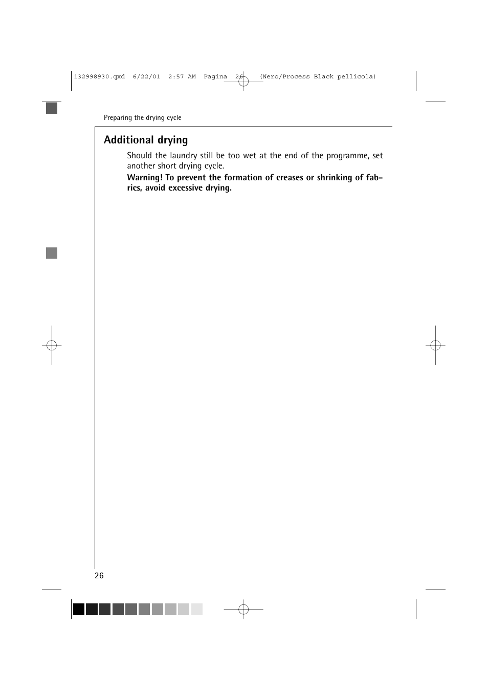 Additional drying | Electrolux 12700 VI User Manual | Page 26 / 59
