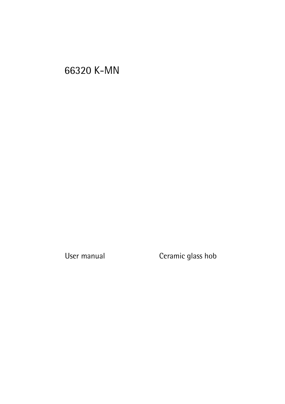 Electrolux 66320 K-MN User Manual | 32 pages