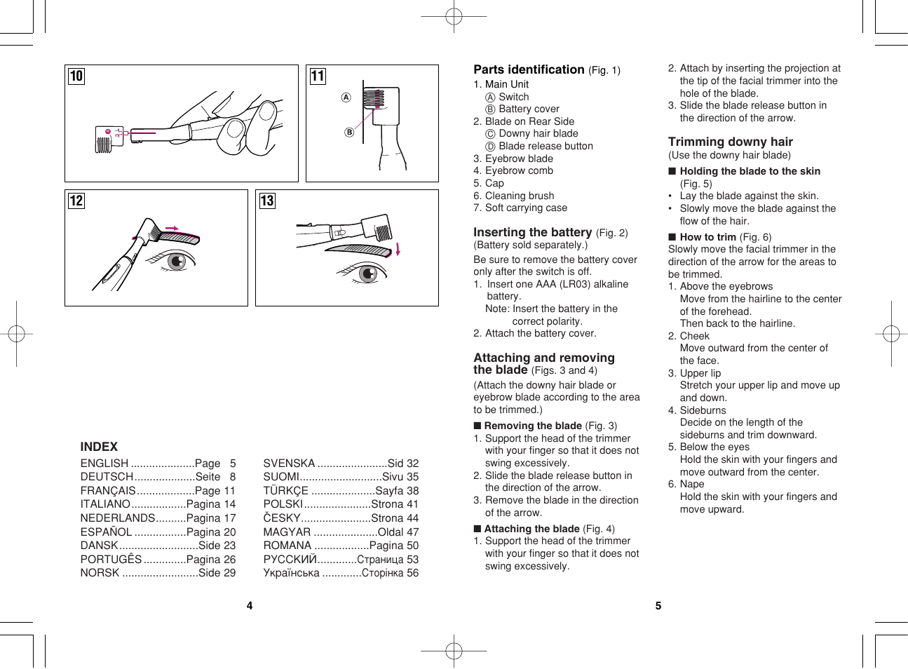 Panasonic ES2113 User Manual | Page 3 / 6