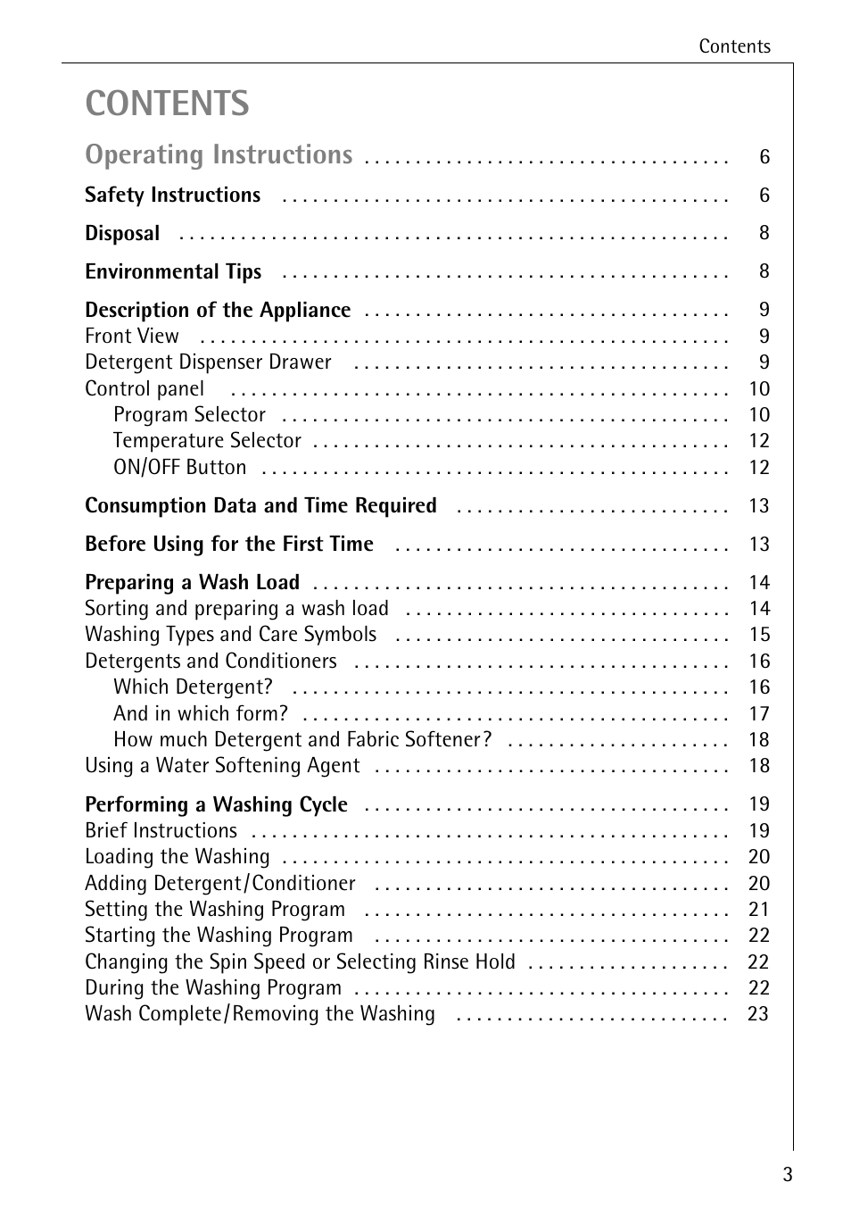 Electrolux 50620 User Manual | Page 3 / 48