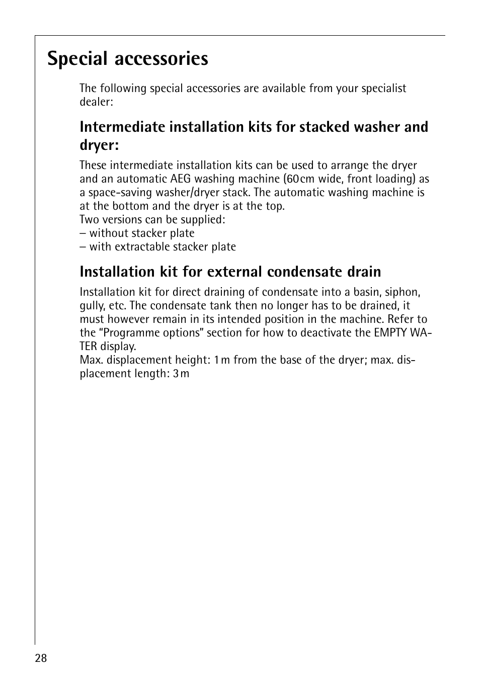 Special accessories | Electrolux 55800 User Manual | Page 28 / 32