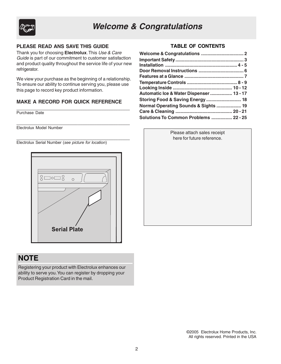 Electrolux 241721800 User Manual | Page 2 / 25