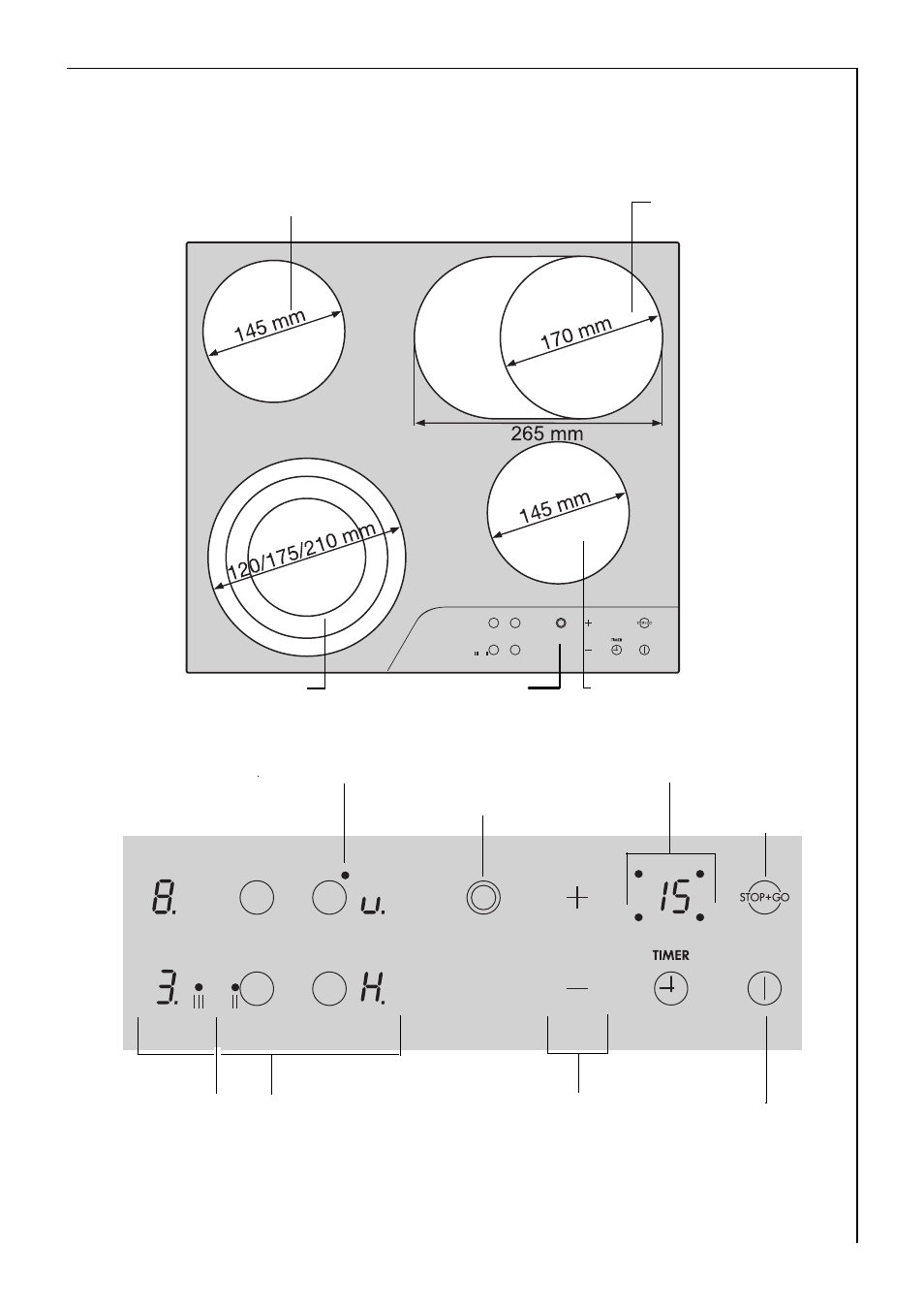 Description of the hob | Electrolux C65301KF-n User Manual | Page 9 / 44