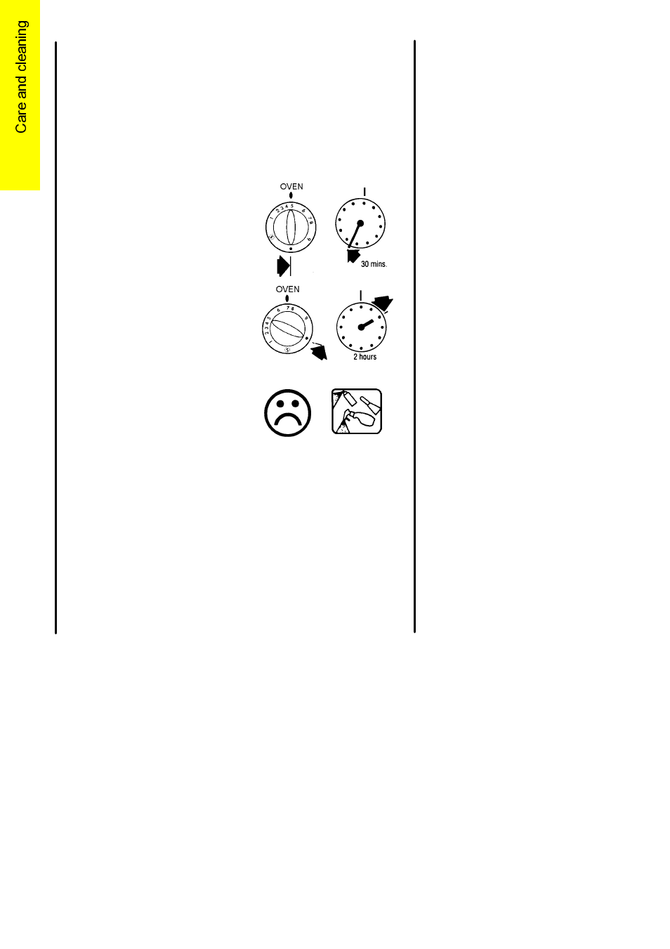 Oven cleaning cycle, General | Electrolux 55V User Manual | Page 22 / 44