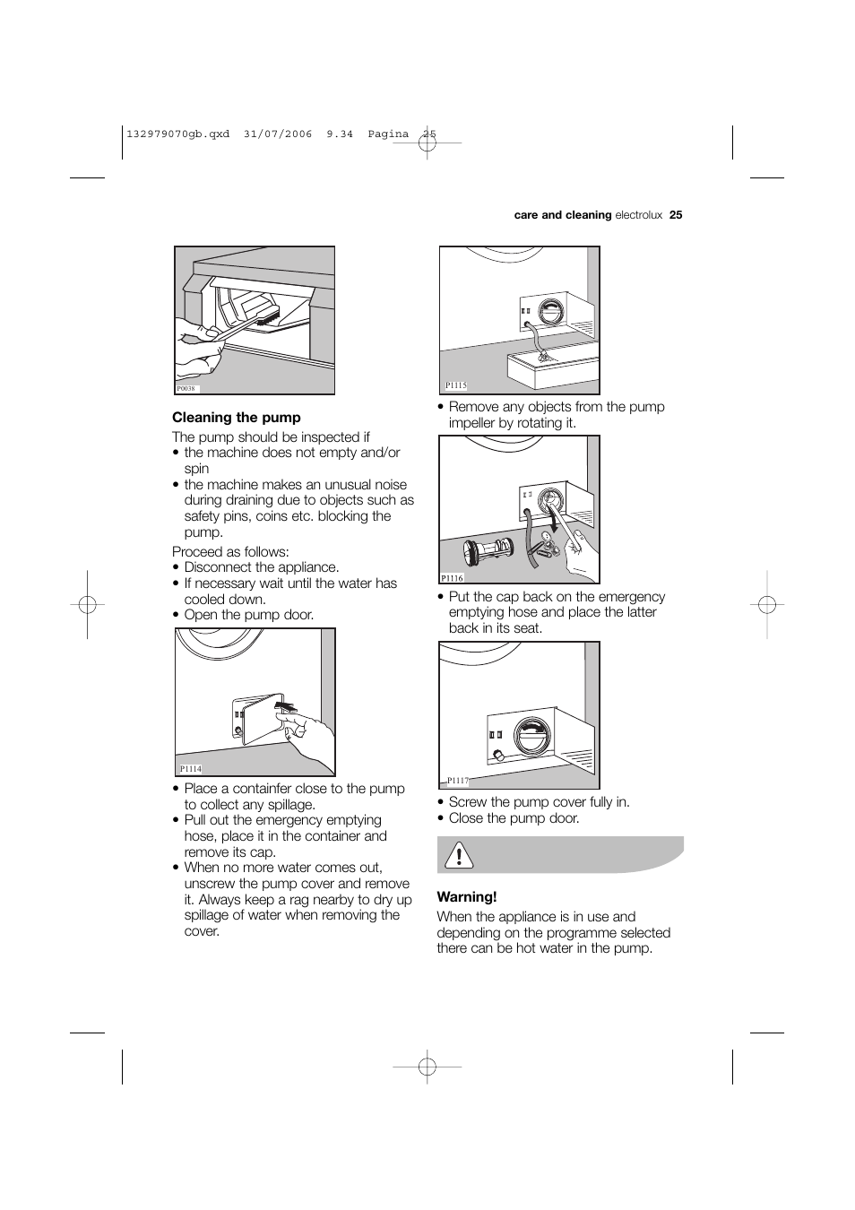 Electrolux EWF 12580 W User Manual | Page 25 / 40