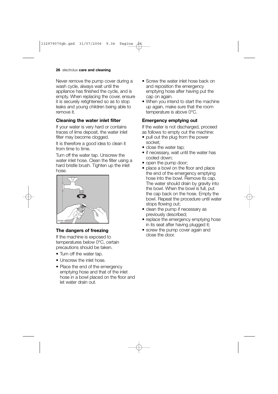 Electrolux EWF 12580 W User Manual | Page 26 / 40