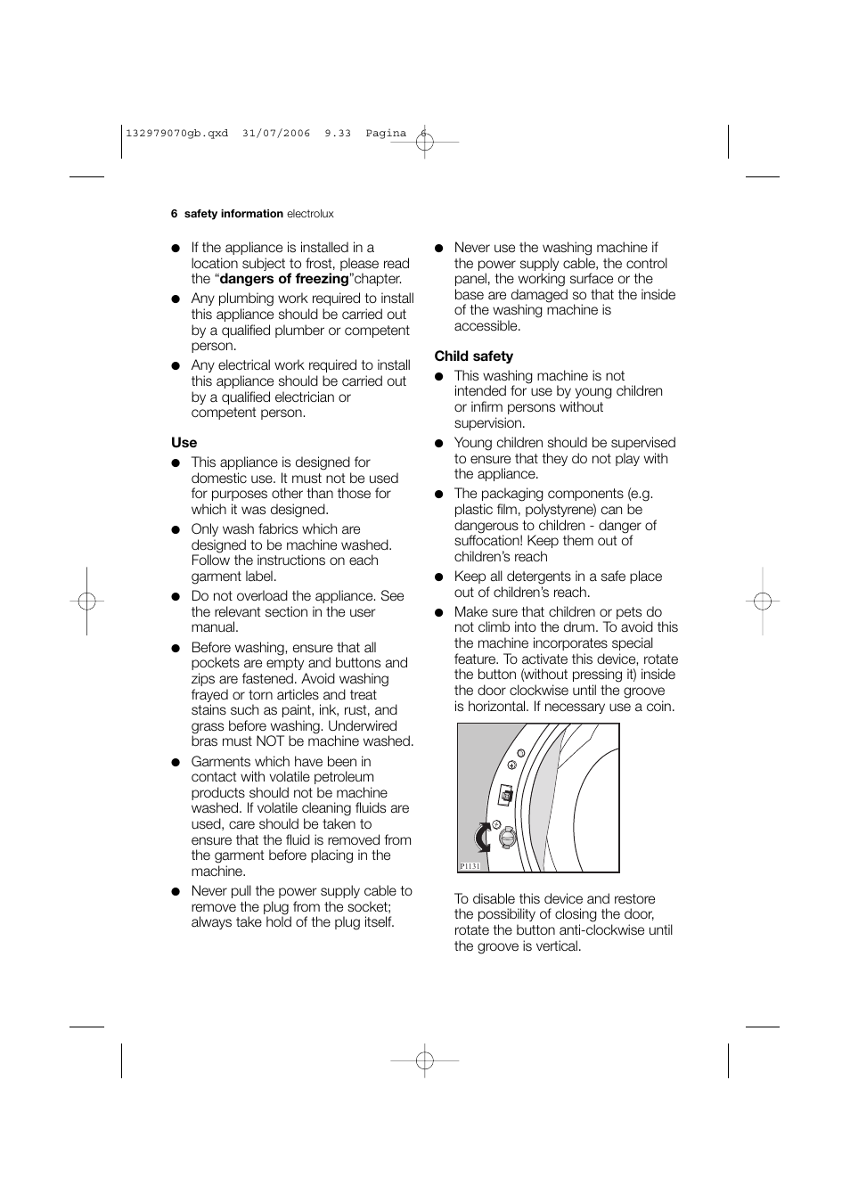 Electrolux EWF 12580 W User Manual | Page 6 / 40