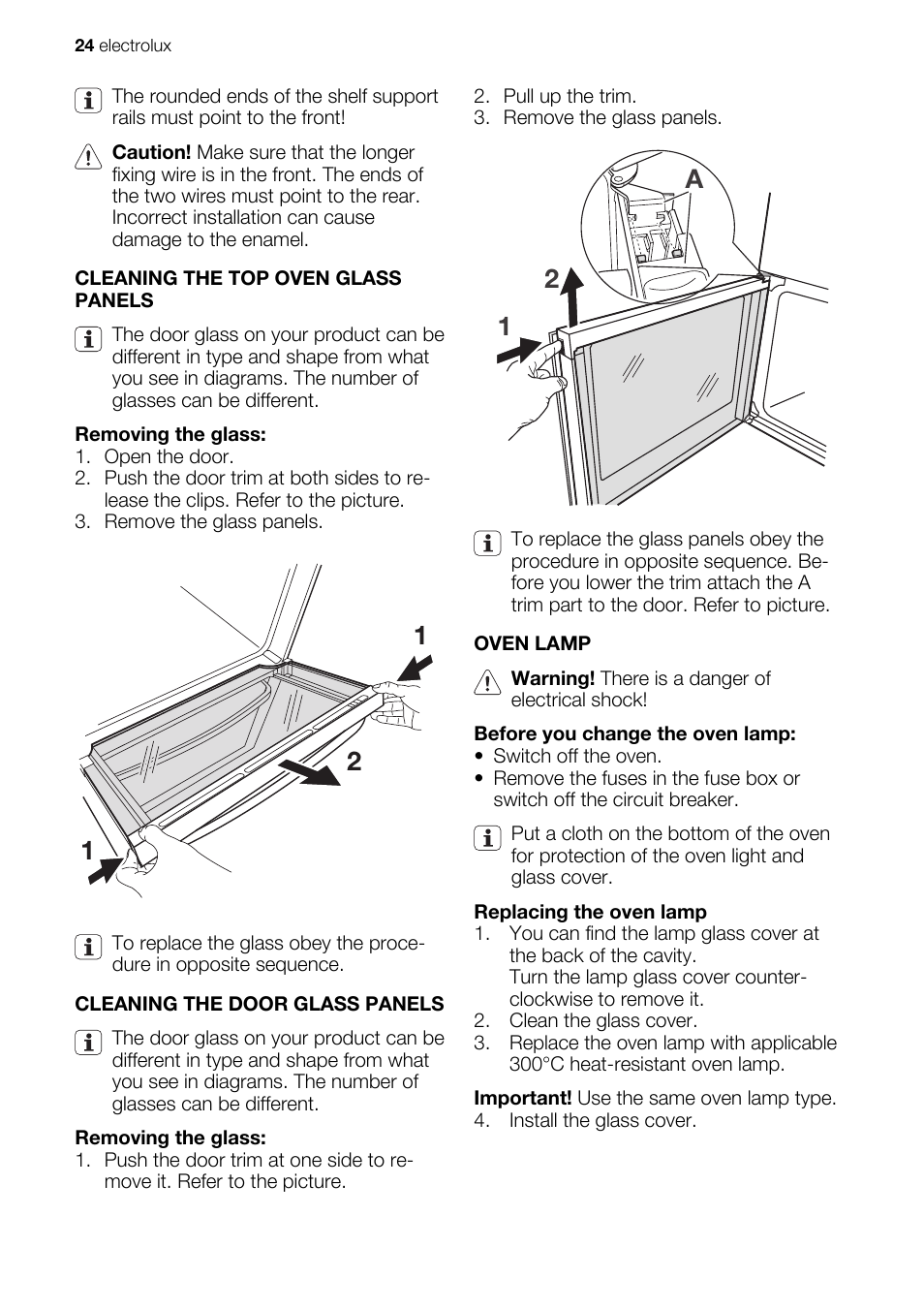 12 a | Electrolux EKC607601 User Manual | Page 24 / 28