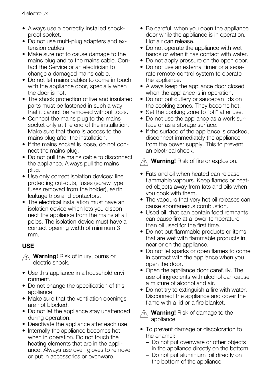 Electrolux EKC607601 User Manual | Page 4 / 28