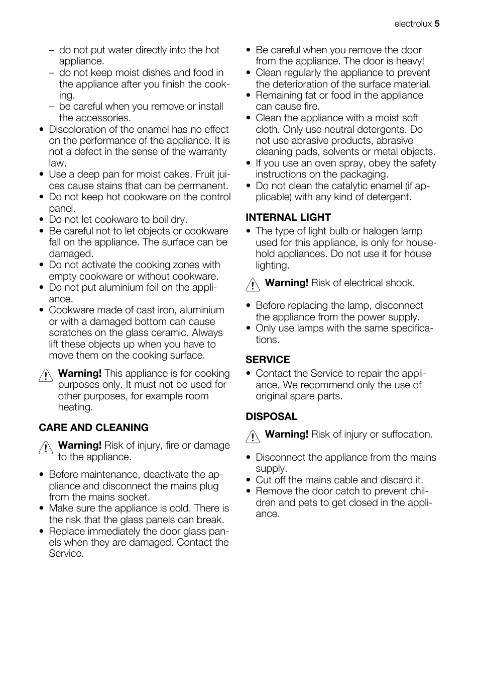 Electrolux EKC607601 User Manual | Page 5 / 28