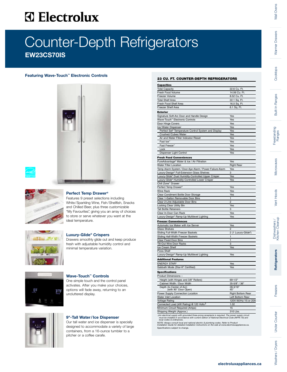 Electrolux WAVE-TOUCH EW23CS70IS User Manual | 2 pages