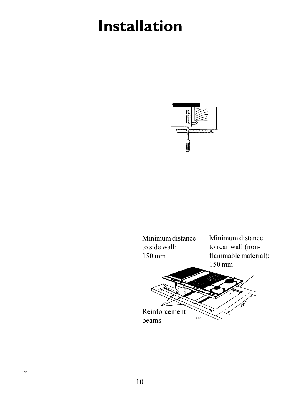 Installation | Electrolux 230GR-m User Manual | Page 10 / 20