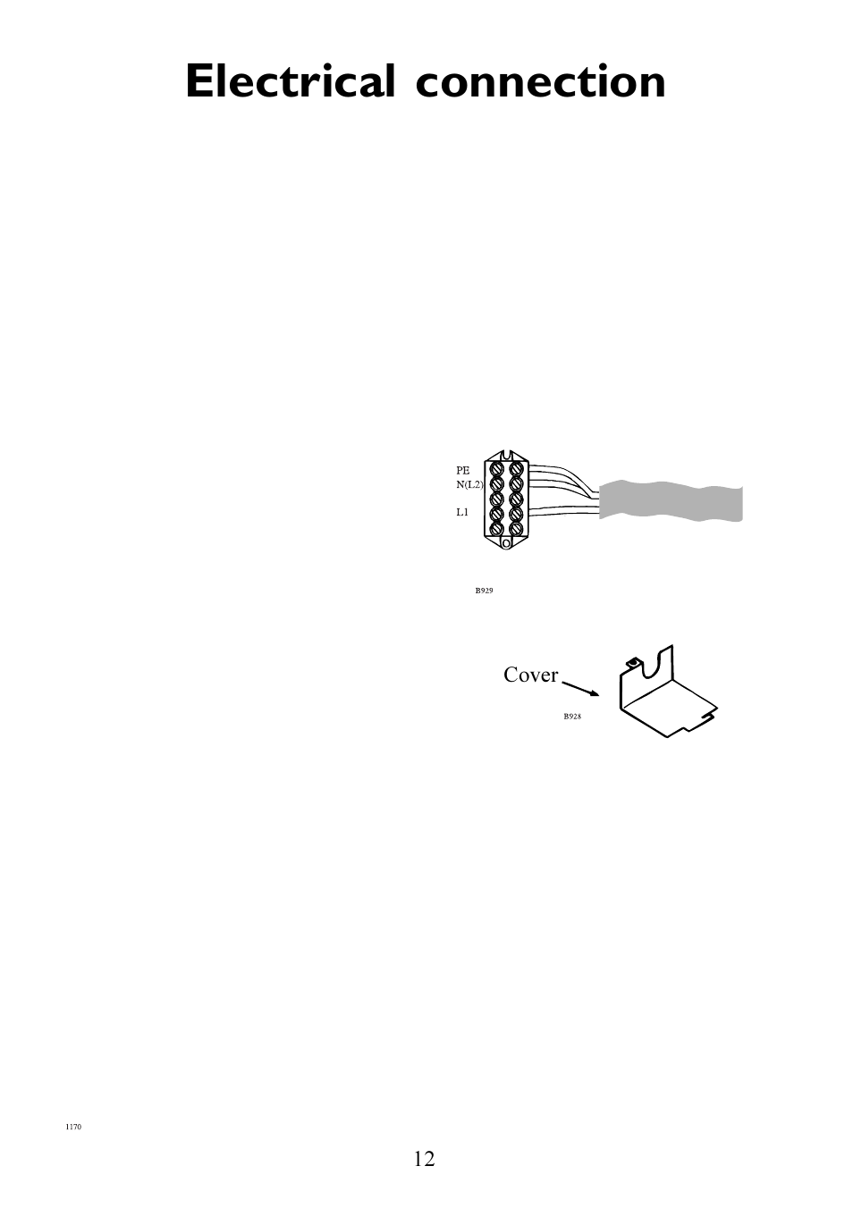 Electrical connection | Electrolux 230GR-m User Manual | Page 12 / 20