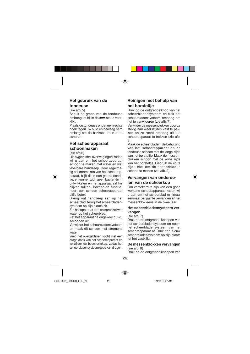 Panasonic ES8026S User Manual | Page 26 / 80