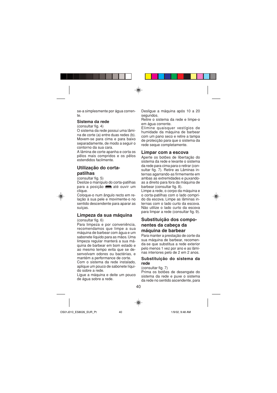 Panasonic ES8026S User Manual | Page 40 / 80