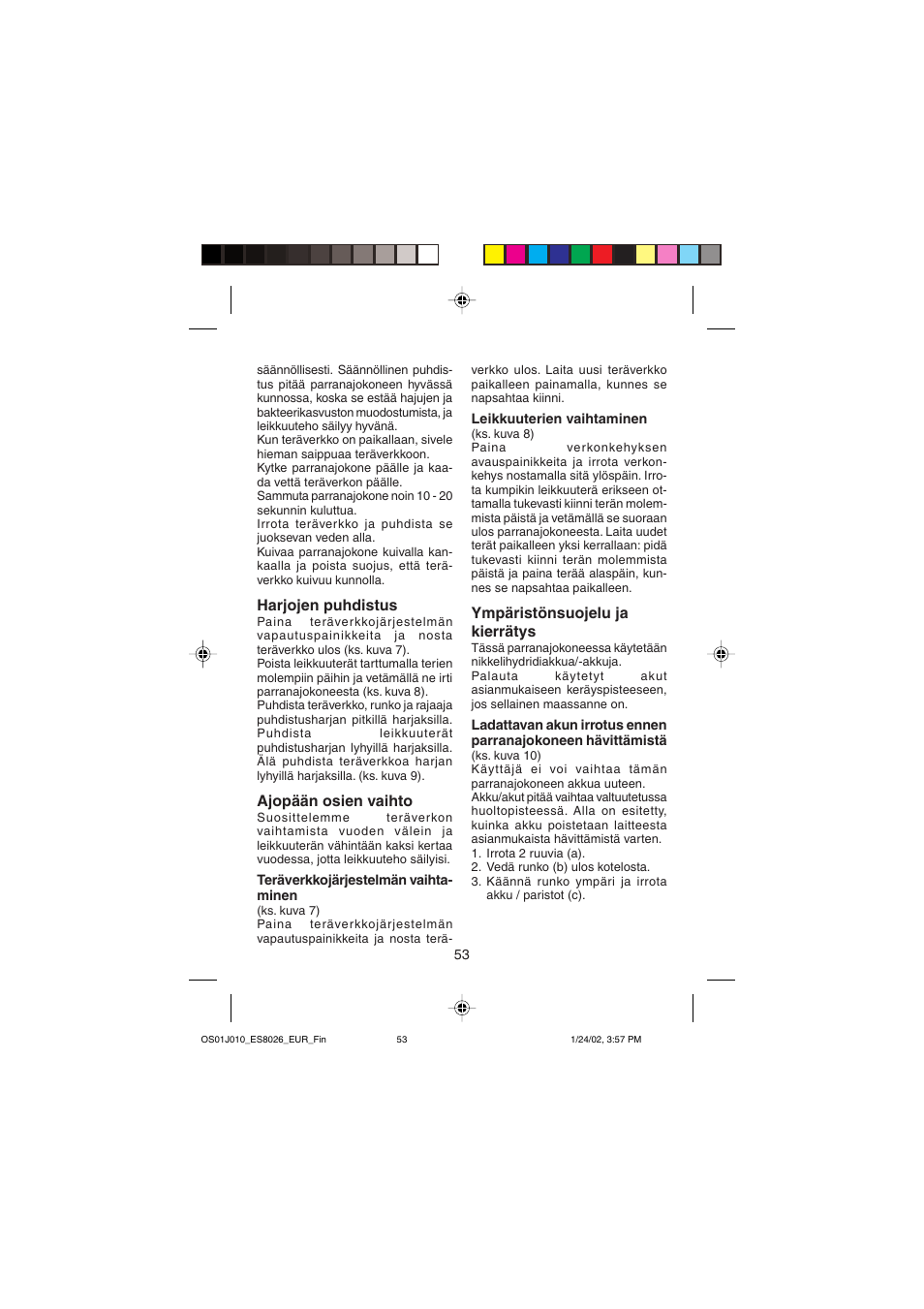 Panasonic ES8026S User Manual | Page 53 / 80