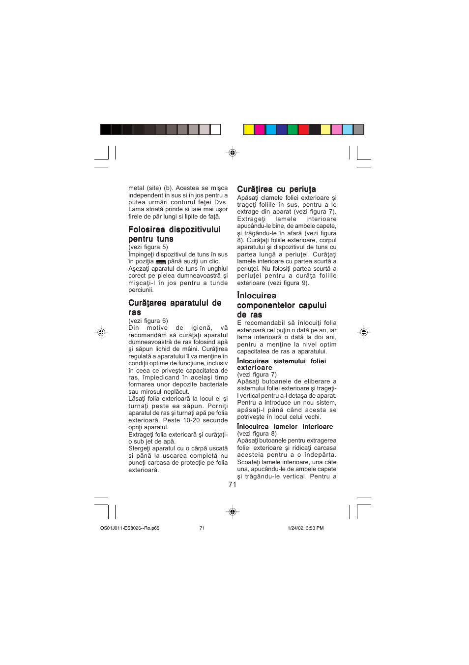 Panasonic ES8026S User Manual | Page 71 / 80