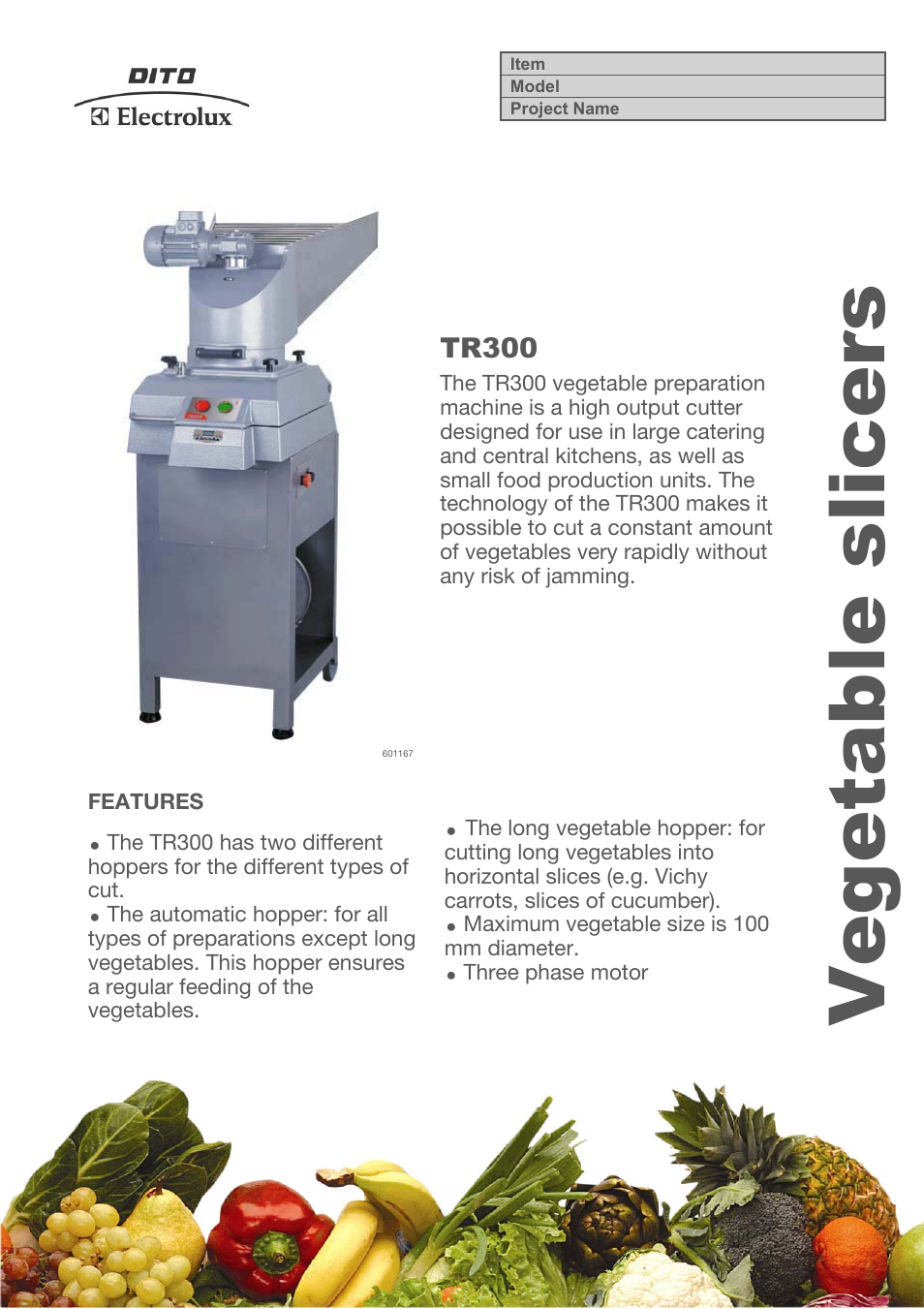 Electrolux TR300 User Manual | 3 pages