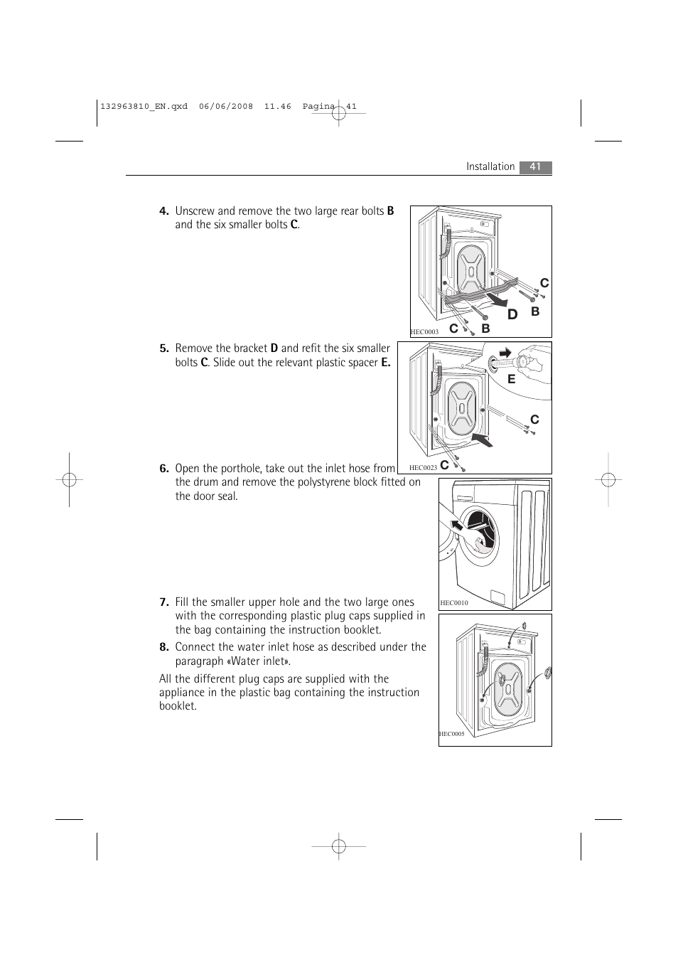 Electrolux LAVAMAT 74850 B User Manual | Page 41 / 48