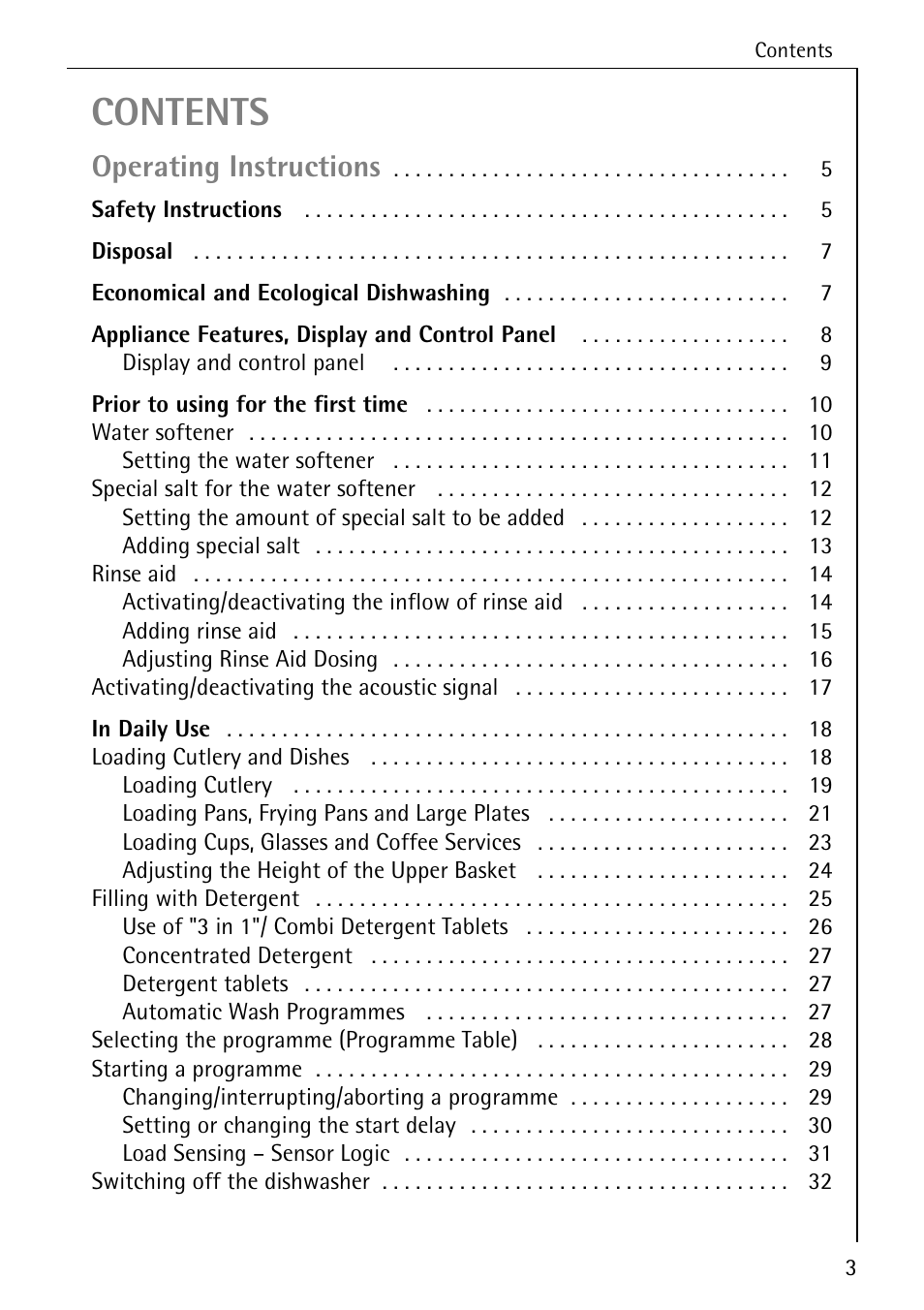 Electrolux 65050 VI User Manual | Page 3 / 48