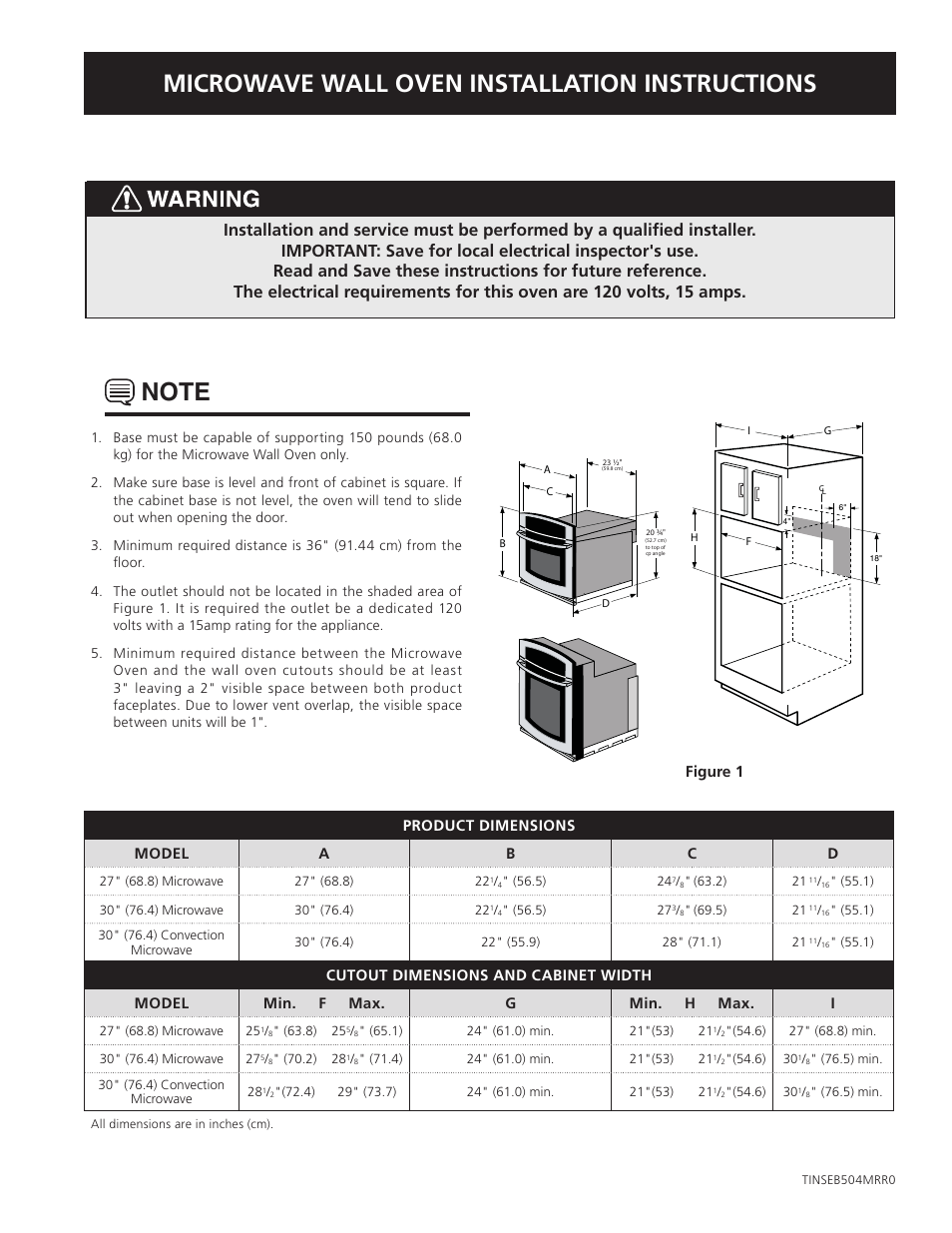 Electrolux TINSEB504MRR0 User Manual | 12 pages