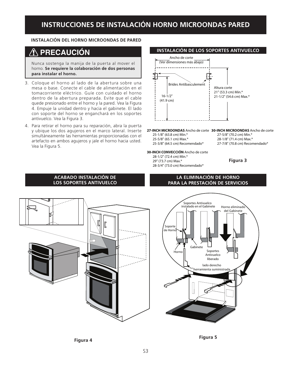 Precaución | Electrolux TINSEB504MRR0 User Manual | Page 11 / 12