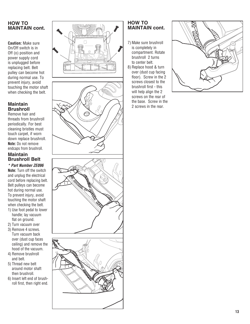 Electrolux Z8800 Series User Manual | Page 13 / 16