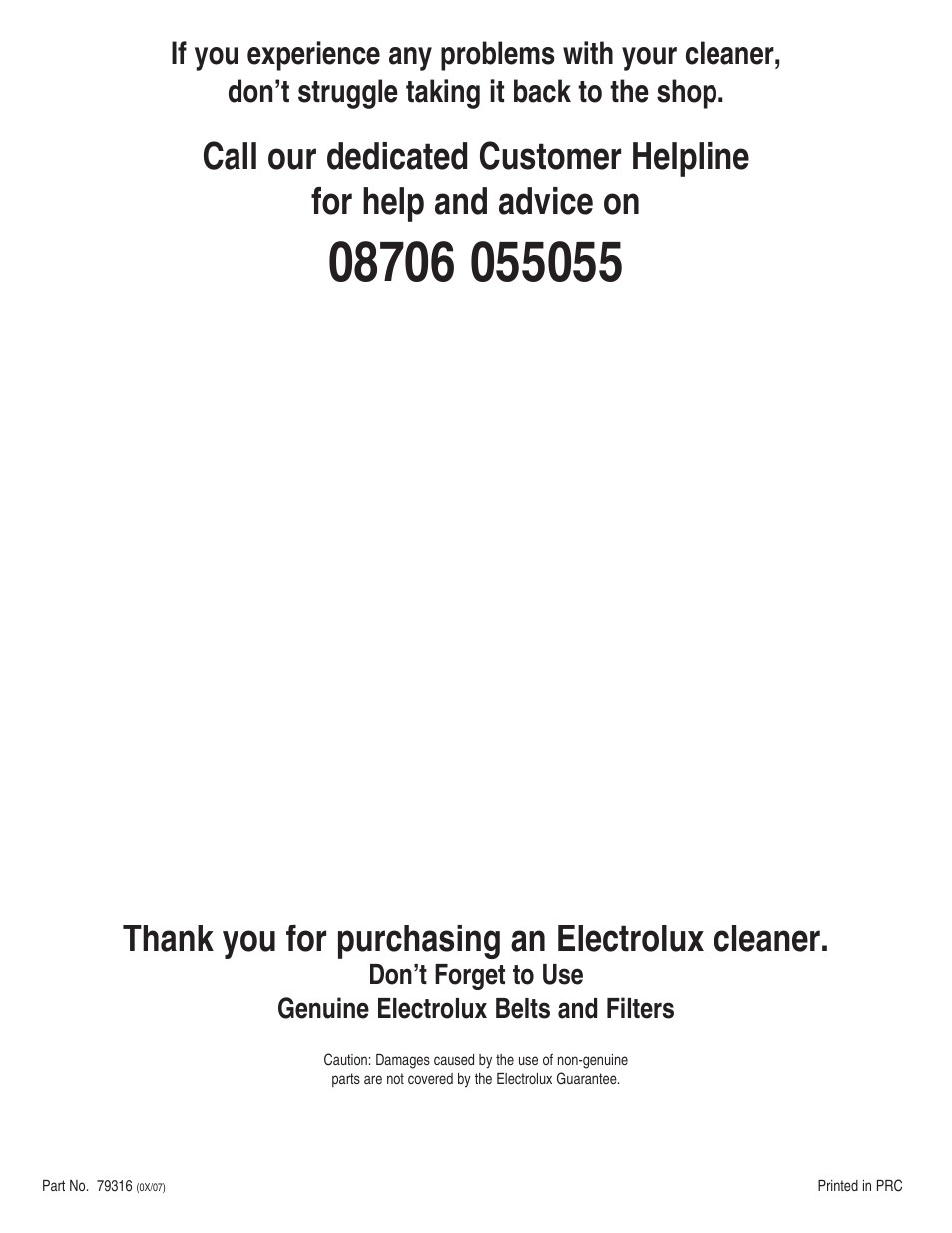 Electrolux Z8800 Series User Manual | Page 16 / 16