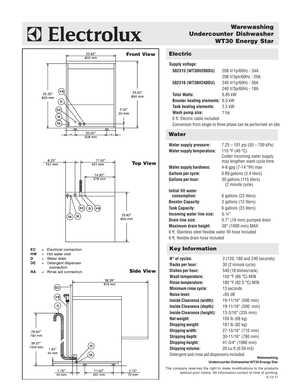 Electrolux 502315 User Manual | Page 2 / 2