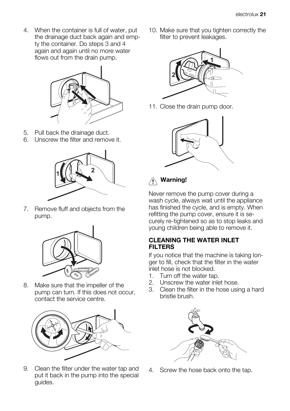 Electrolux EN EWW 168543 W User Manual | Page 21 / 32