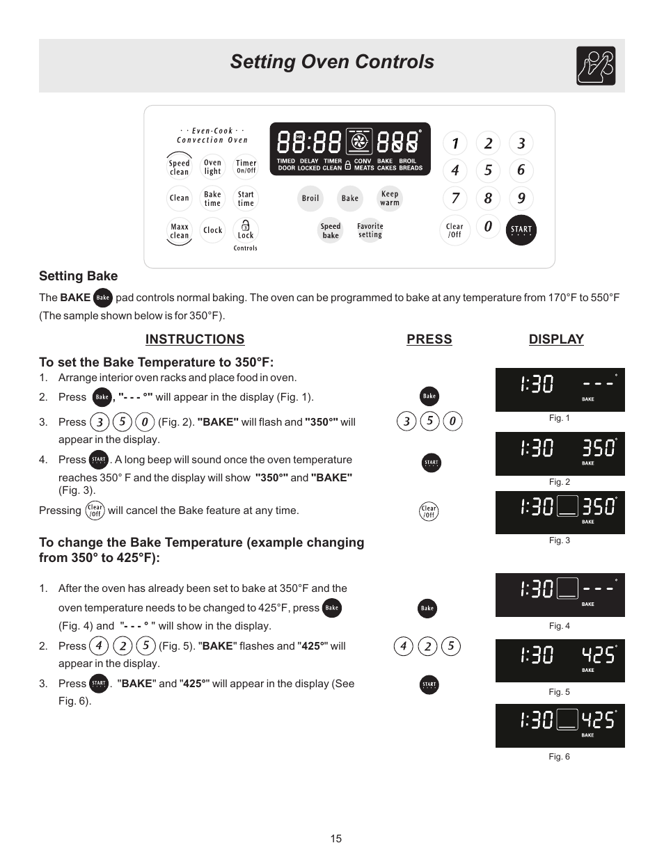 Setting oven controls | Electrolux ES510L User Manual | Page 15 / 32