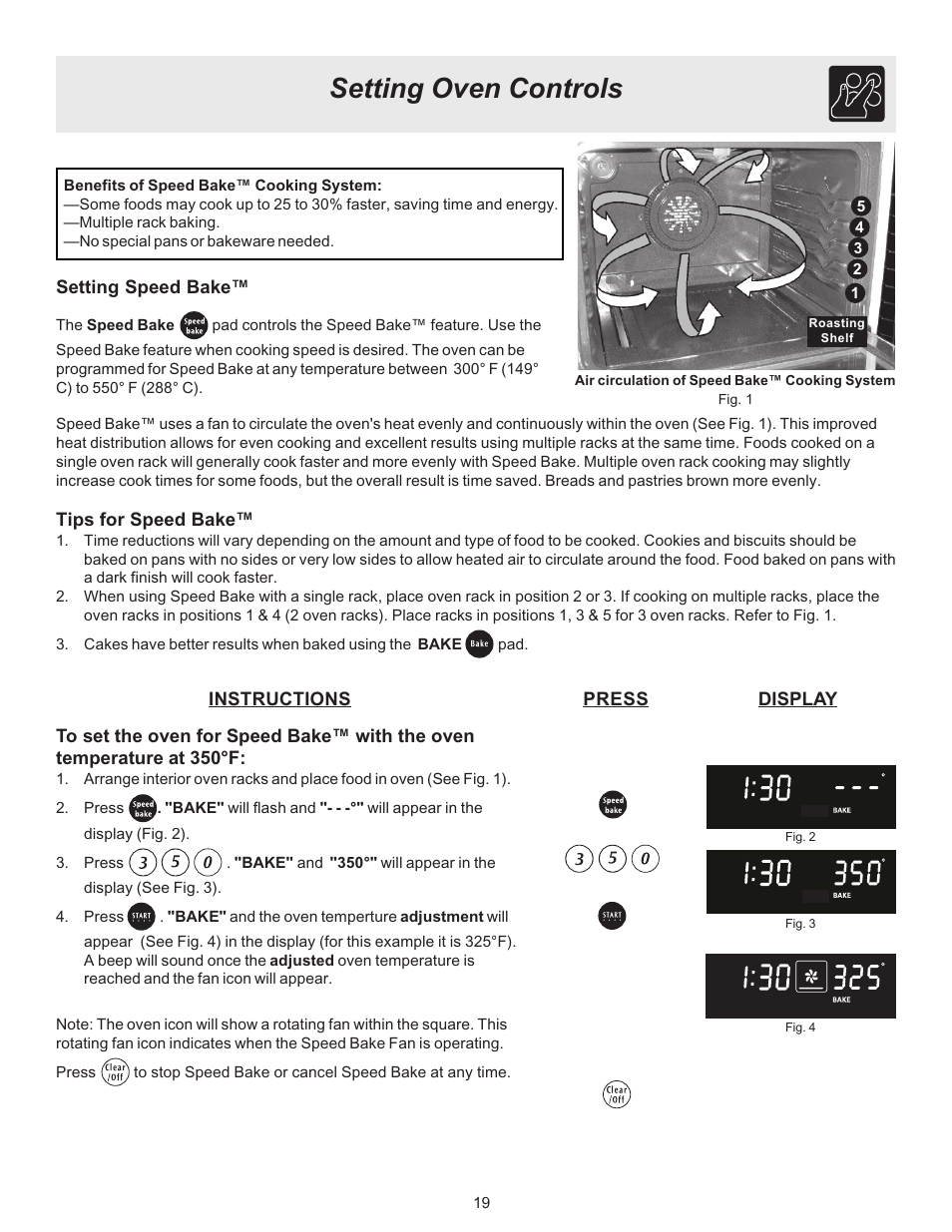 Setting oven controls | Electrolux ES510L User Manual | Page 19 / 32