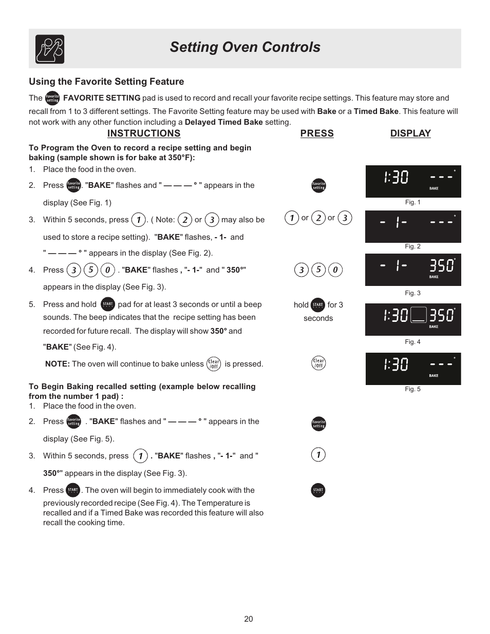 Setting oven controls | Electrolux ES510L User Manual | Page 20 / 32