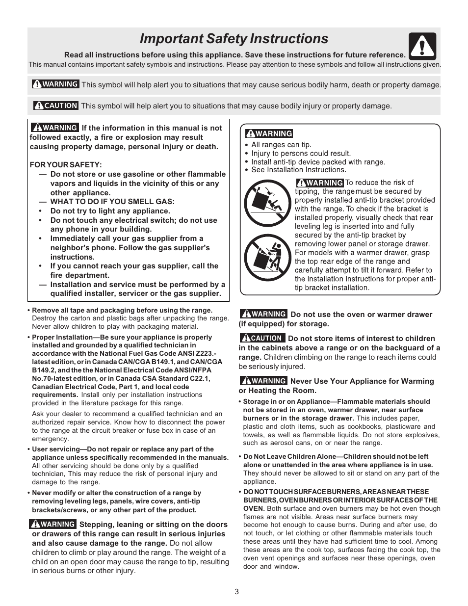 Important safety instructions | Electrolux ES510L User Manual | Page 3 / 32