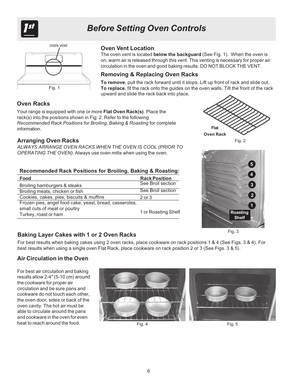 Before setting oven controls | Electrolux ES510L User Manual | Page 6 / 32