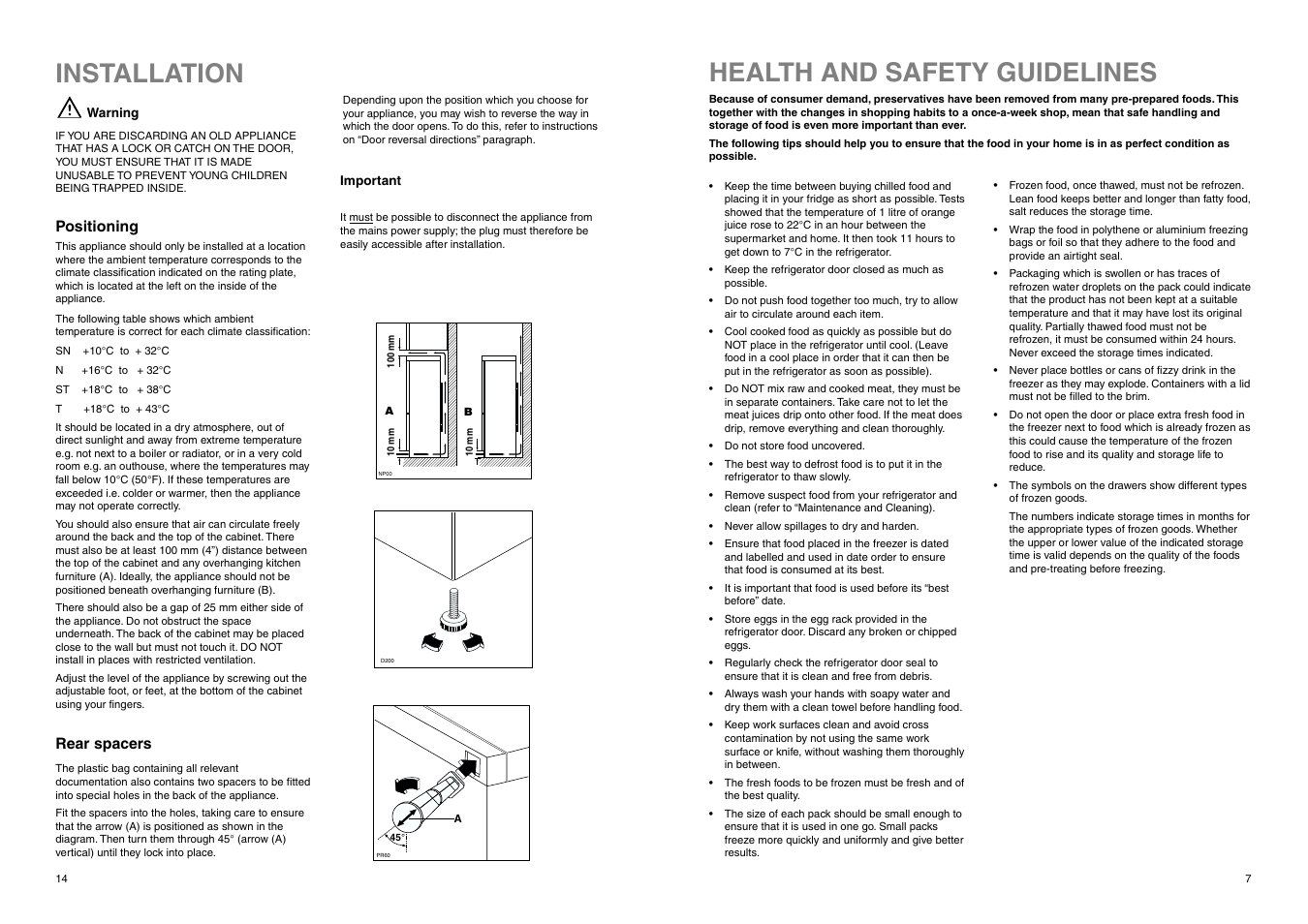 Health and safety guidelines, Installation | Electrolux ER 7526/1 B User Manual | Page 14 / 20