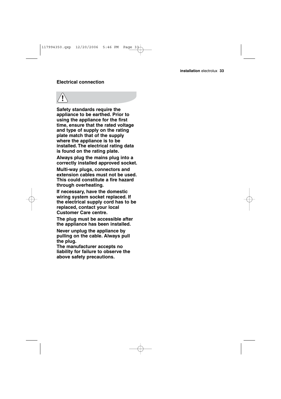 Electrolux DISHLEX DX303 User Manual | Page 33 / 40