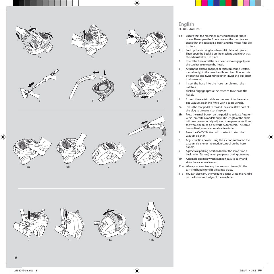 English | Electrolux Ultra Silencer User Manual | Page 4 / 10
