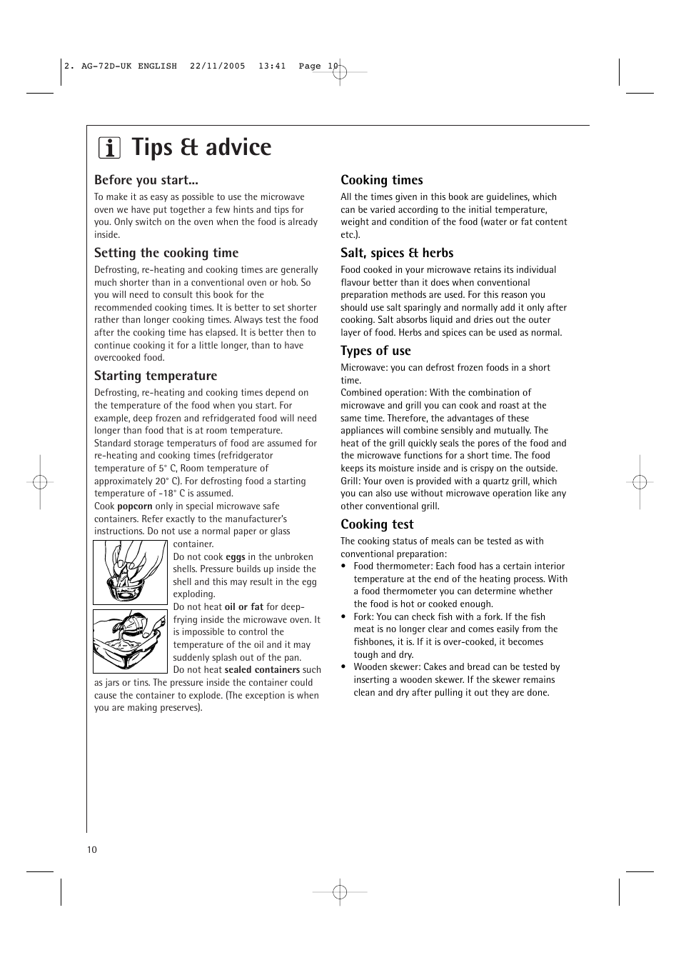 Tips & advice | Electrolux MCD2660E User Manual | Page 12 / 44