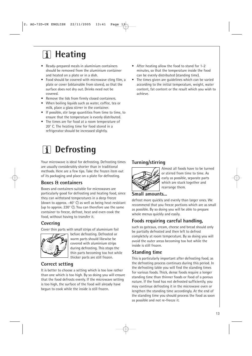 Defrosting, Heating | Electrolux MCD2660E User Manual | Page 15 / 44