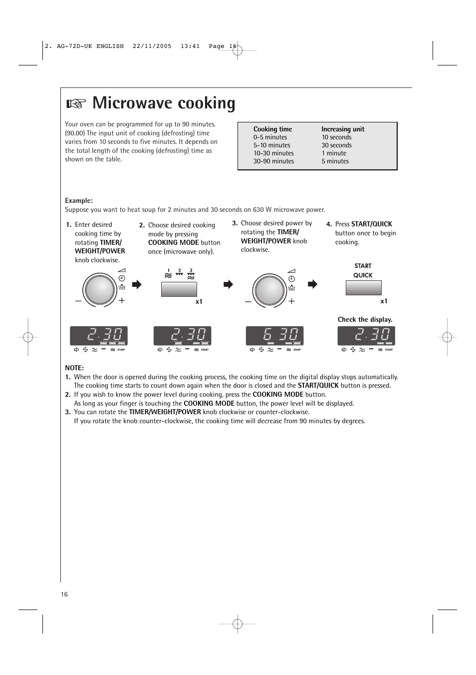 Microwave cooking | Electrolux MCD2660E User Manual | Page 18 / 44