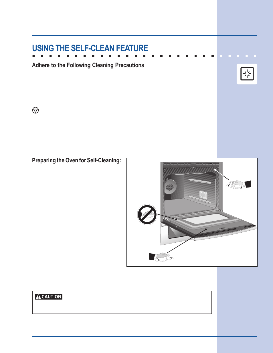 Care & cleaning, Using the self-clean feature | Electrolux Gas Slide-In Range User Manual | Page 41 / 52