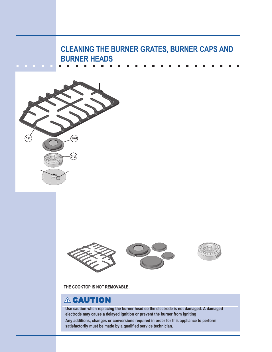 General care & cleaning, Ca caution ution ution ution ution | Electrolux Gas Slide-In Range User Manual | Page 46 / 52