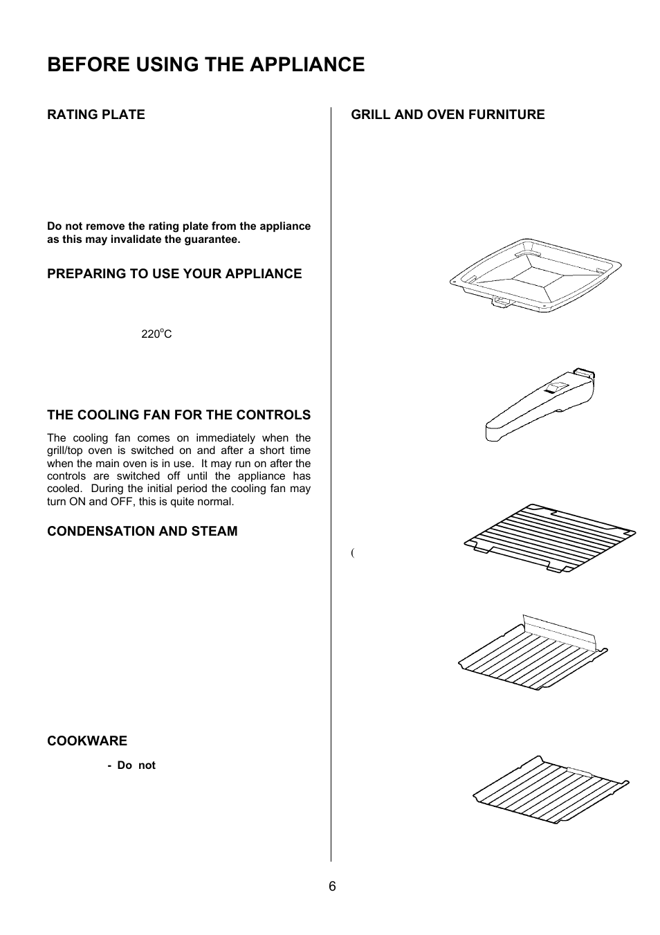 Before using the appliance | Electrolux EKG6046/EKG6047 User Manual | Page 6 / 40