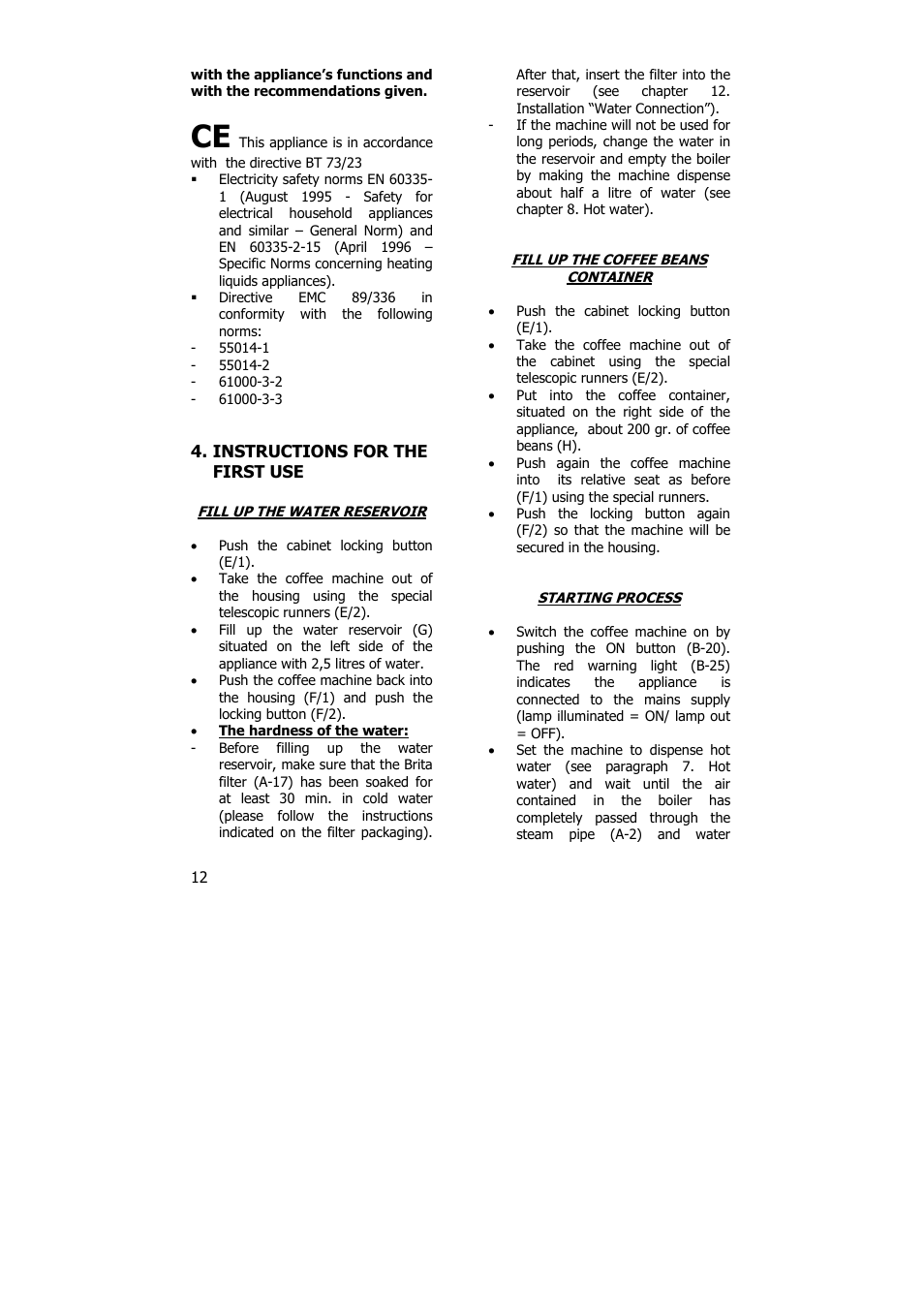 Electrolux PE 8036-M User Manual | Page 12 / 32